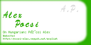 alex pocsi business card